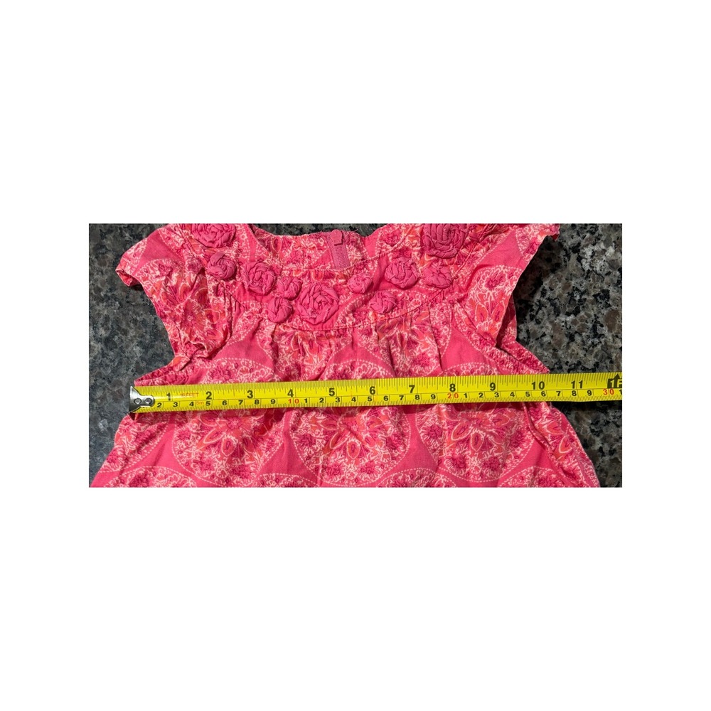 Calypso St Barth for Target Pink Medallion Ruffle Dress 2T Rosette Detail Cotton - Picture 7 of 7